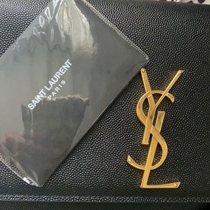 YSL medium leather Kate chain bag